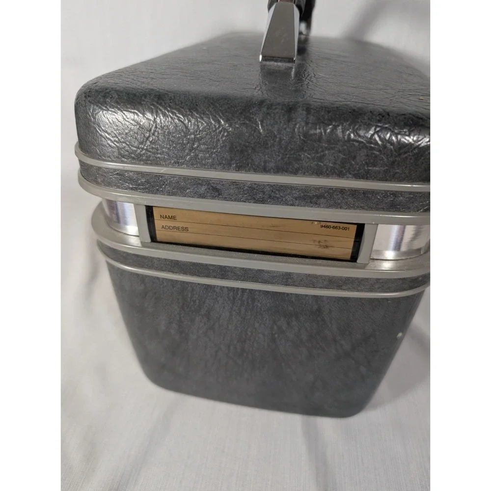 Vintage Samsonite Profile II Gray Train Case no Tray no Key